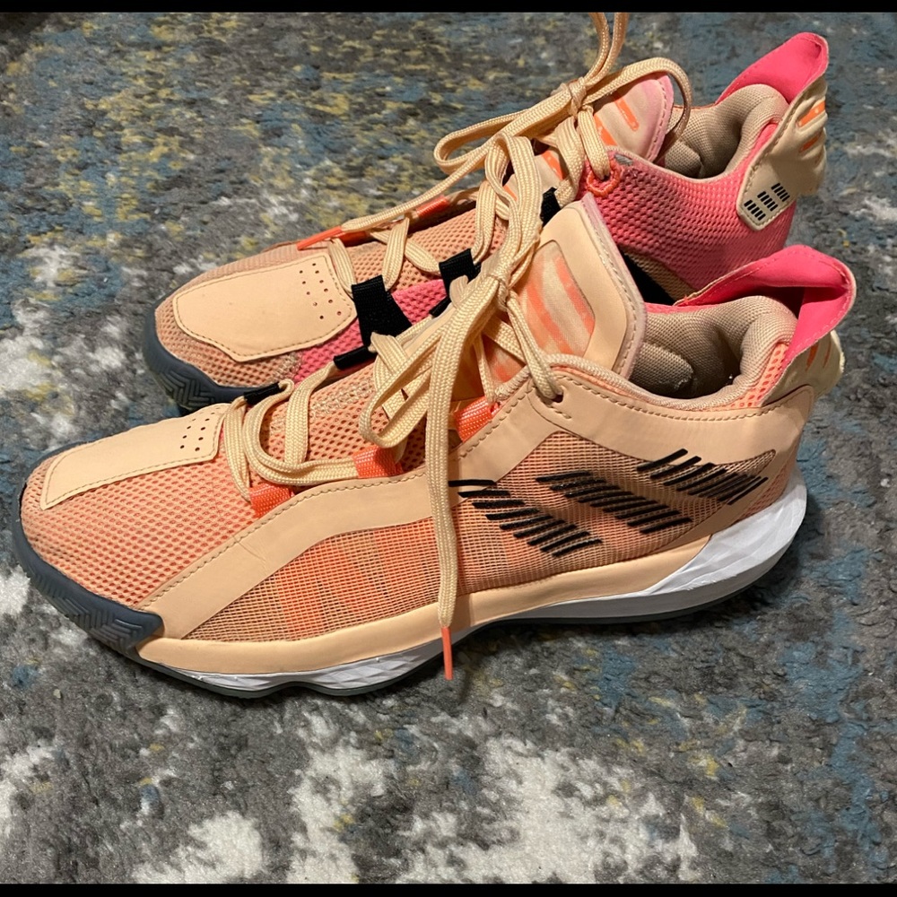 Damien Lillard/Dame 6 Adidas Basketball Shoes in Glow Orange/Core Black